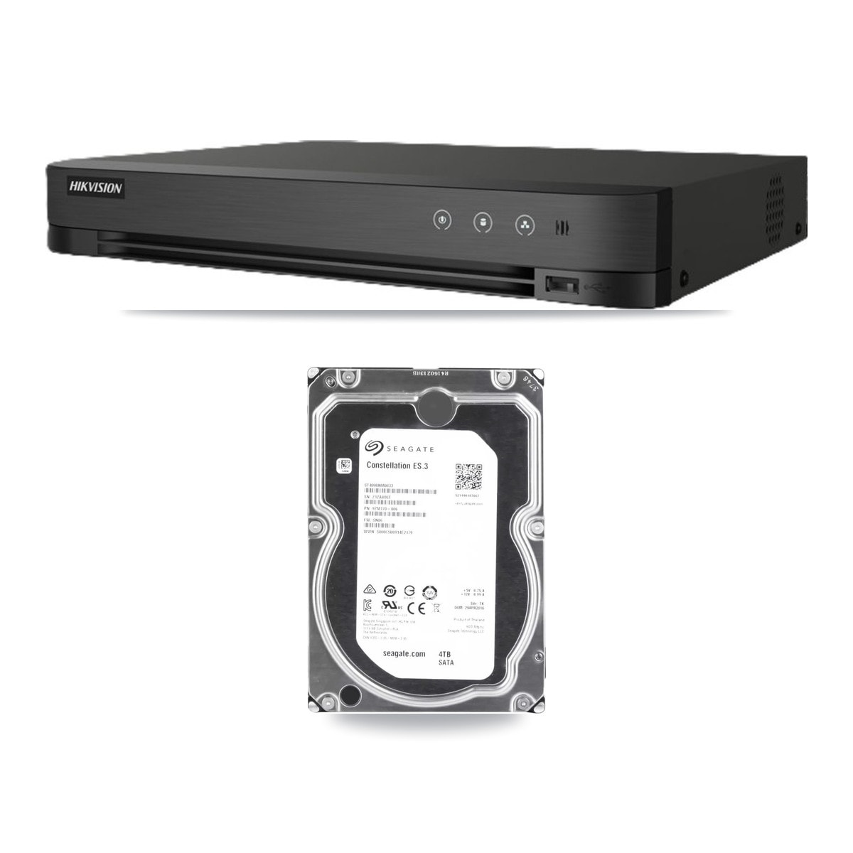 Hikvision DS-7204HGHI-M1 4-Channel DVR + 4TB HDD