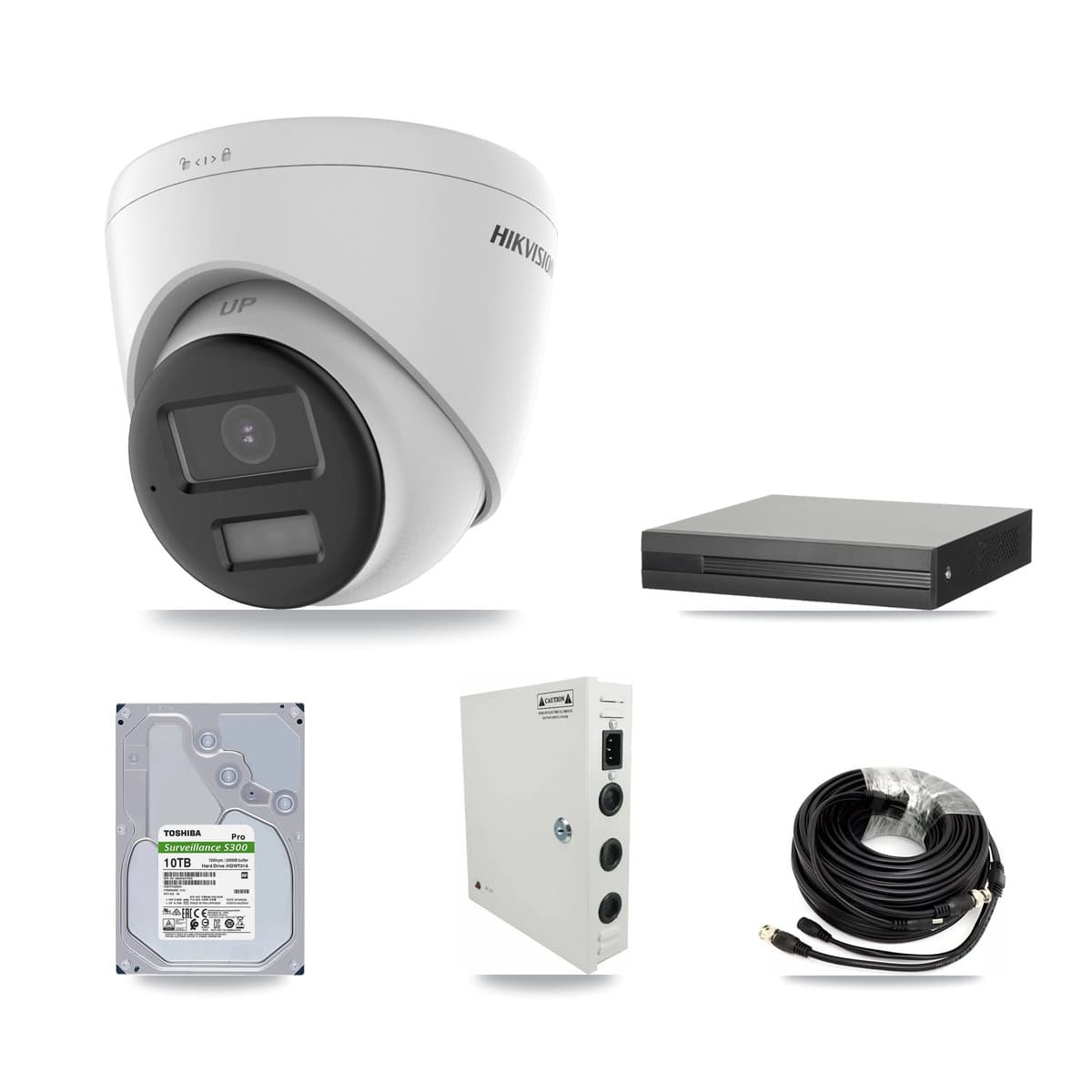 Hikvision 16-Channel 5MP CCTV Kit — 15 DS-2CE78K0T + 1 DS-2CE78K0T Turret Cameras + 10TB Recording