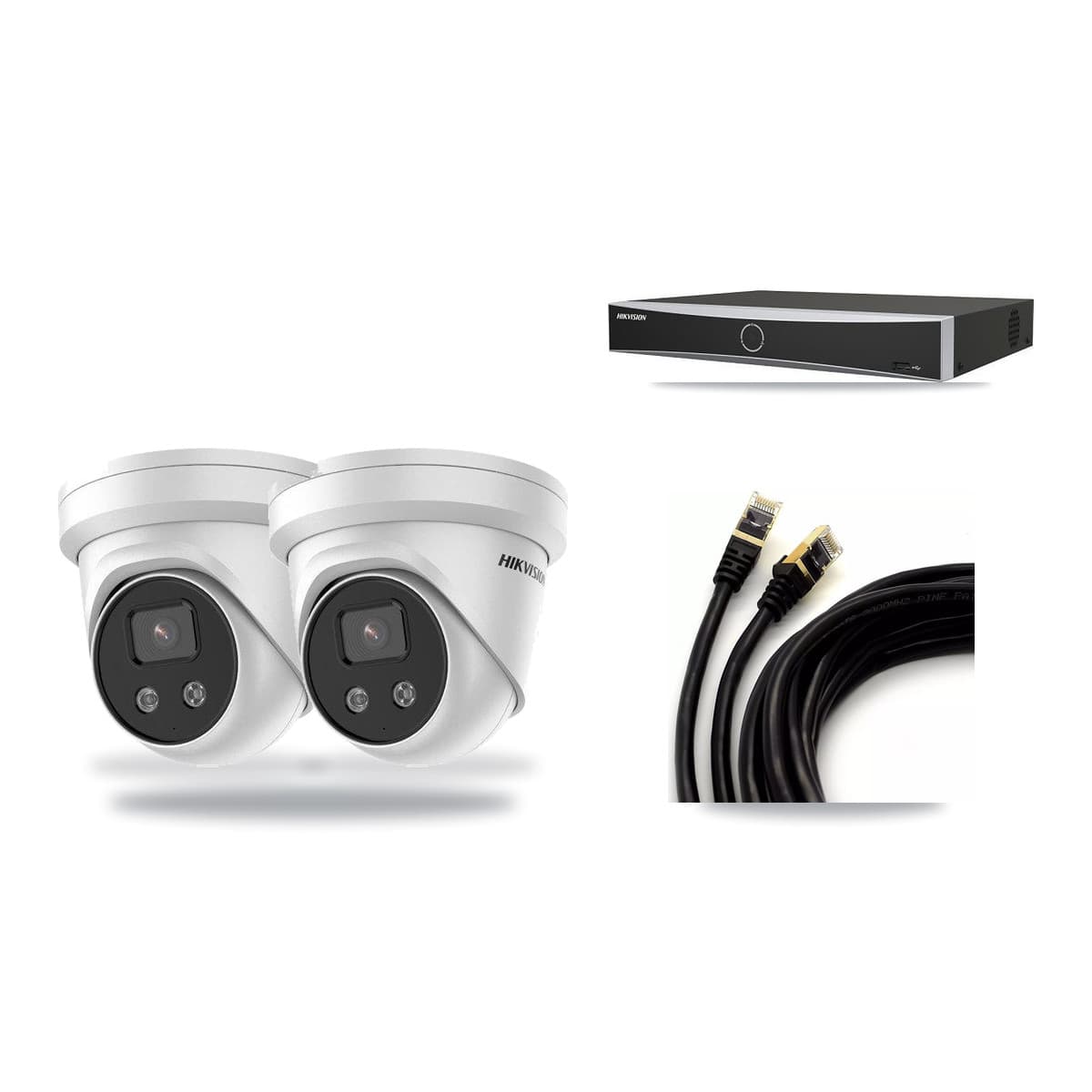 Hikvision 4-Channel 5MP CCTV Kit — 2 DS-2CD3356G2 Turret Cameras + 3TB Recording - Image 1