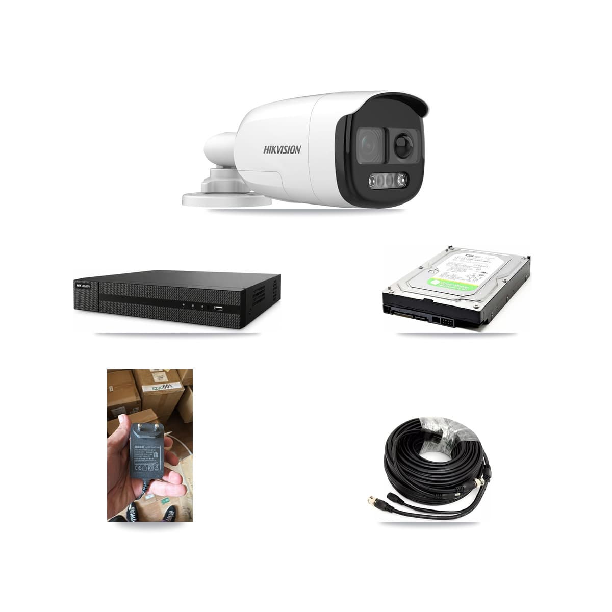 Hikvision 8-Channel 5MP CCTV Kit — 1 DS-2CE12KF3T Bullet Camera + 1TB Recording (DVR-8CH Recorder)