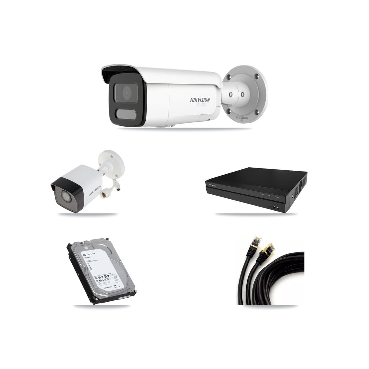 Hikvision & Prolux 8-Channel 5MP – 4K CCTV Kit — 1 5MP + 2 4K Bullet Cameras + 6TB Recording