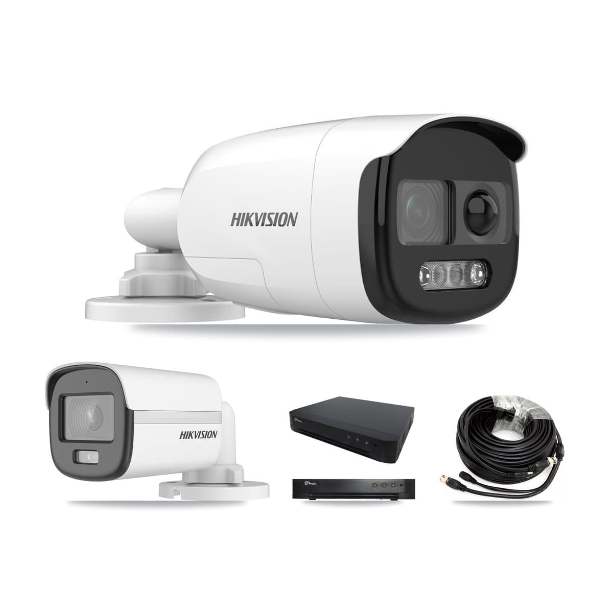 Hikvision & Prolux 16-Channel 5MP CCTV Kit — 1 DS-2CE12KF0T + 5 DS-2CE12KF3T Bullet Cameras + 8TB Recording
