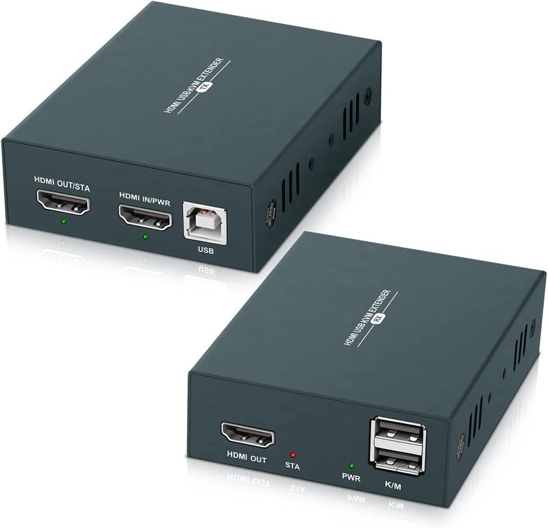 4K HDMI KVM Extender over Cat5e/Cat6 – 60m (200ft) with USB Keyboard & Mouse