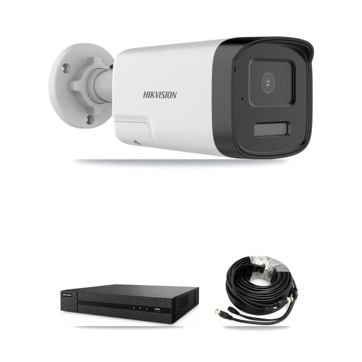 Hikvision 8-Channel 5MP CCTV Kit — 2 DS-2CE17K0T Bullet Cameras + 3TB Recording (DVR-8CH Recorder)