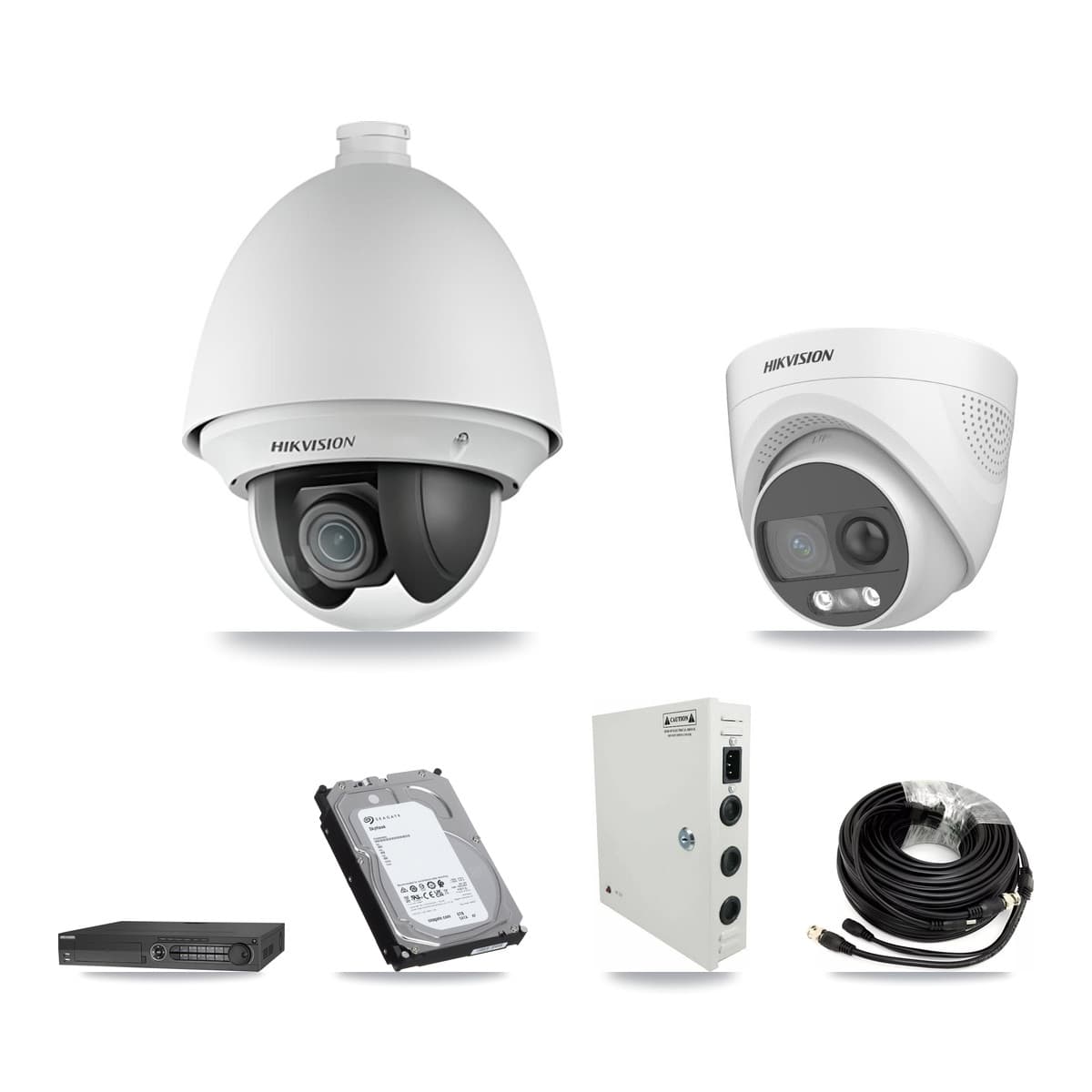 Hikvision 32-Channel 2MP – 5MP CCTV Kit — 28 DS-2AE4225T 2MP PTZ + 1 DS-2CE72KF3T 5MP Turret Cameras + 3× 6TB Recording - Image 1