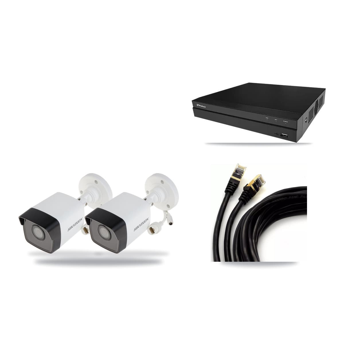 Hikvision & Prolux 8-Channel 5MP CCTV Kit — 2 DS-2CD1053G0 Bullet Cameras + 3TB Recording - Image 1