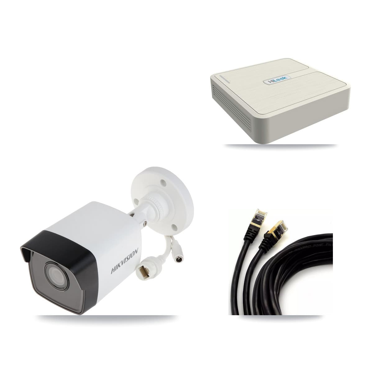 Hikvision & HiLook 8-Channel 5MP CCTV Kit — 2 Bullet Cameras + 3TB Recording (NVR-108H-D Recorder)