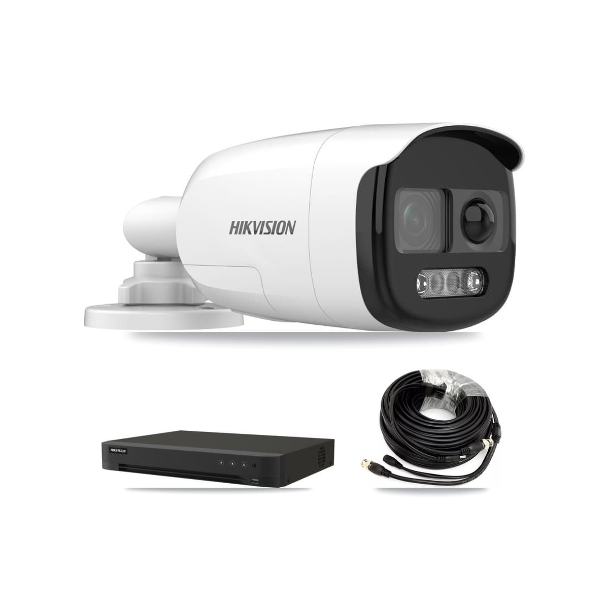 Hikvision 8-Channel 5MP CCTV Kit — 6 DS-2CE12KF3T-PIRXO Bullet Cameras + 8TB Recording (IDS-7208HUHI-M1/XT Recorder)