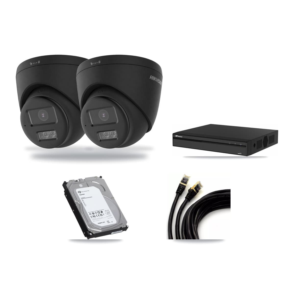 Prolux 4-Channel 5MP – 4K CCTV Kit — 2 4K Turret + 1 5MP Dome Cameras + 6TB Recording - Image 1