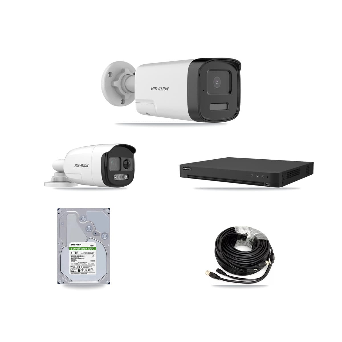 Hikvision 32-Channel 5MP CCTV Kit — 2 DS-2CE12KF3T + 6 DS-2CE17K0T Bullet Cameras + 10TB Recording