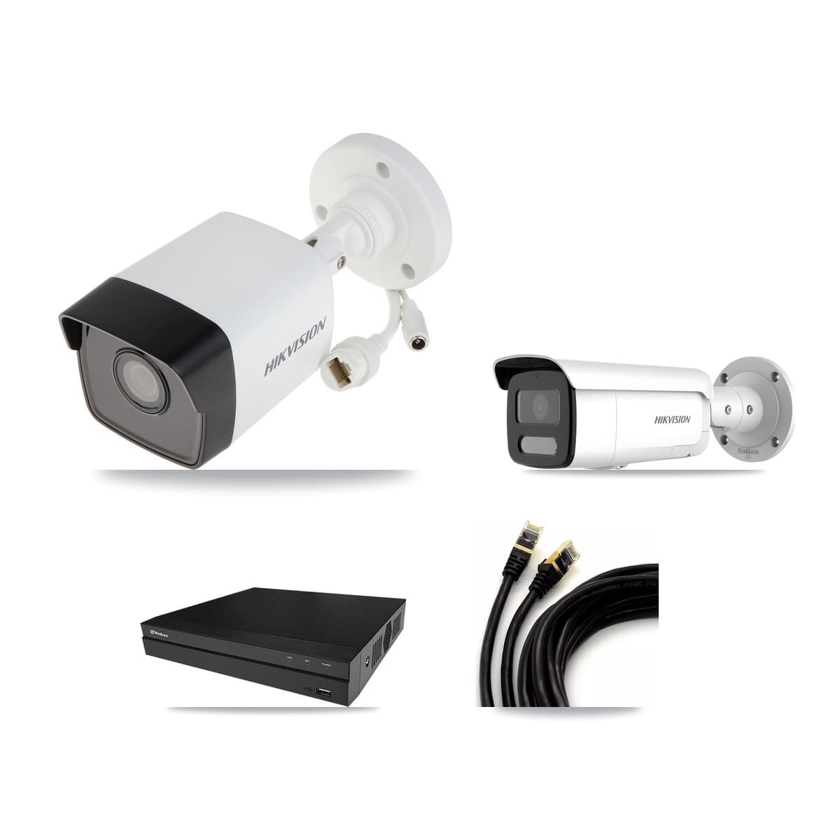 Hikvision & Prolux 8-Channel 4MP – 5MP CCTV Kit — 1 5MP + 1 4MP Bullet Cameras + 3TB Recording