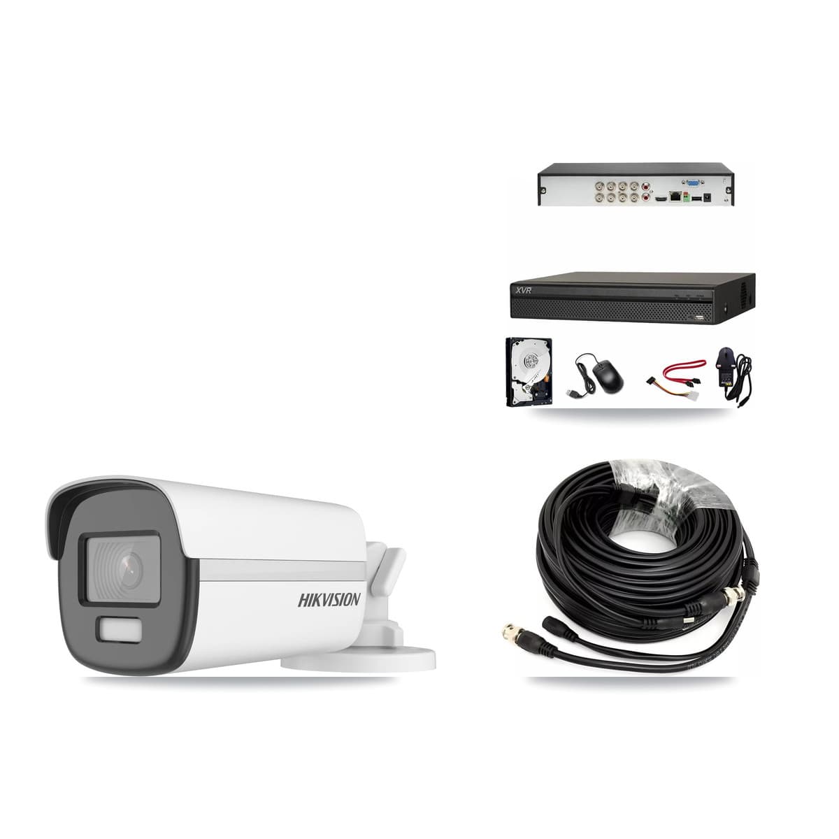 Hikvision & Dahua 8-Channel 4K CCTV Kit — 3 Bullet Cameras + 8TB Recording (XVR-3108AD Recorder) - Image 1