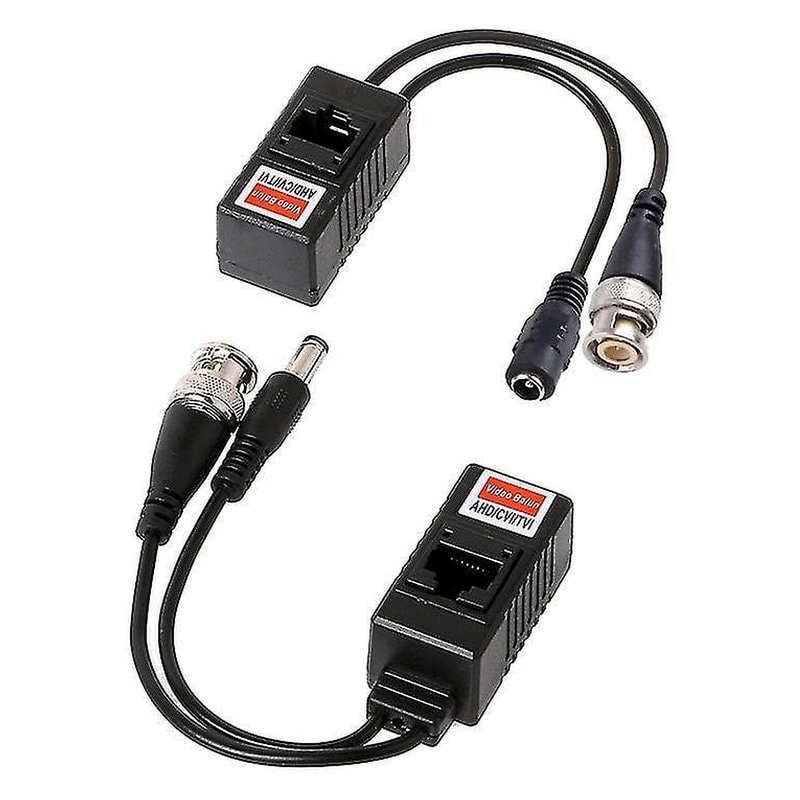 Passive Video Balun Transceiver Pair CCTV BNC to UTP Cat5e Cat6