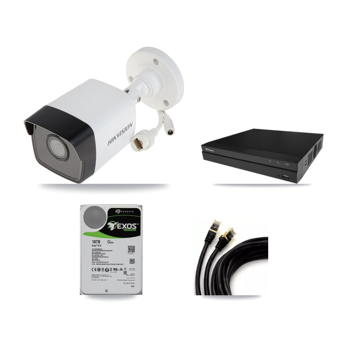 Hikvision & Prolux 16-Channel 5MP CCTV Kit — 12 Bullet Cameras + 16TB Recording