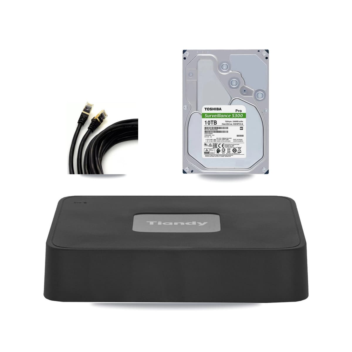 Tiandy 4-Channel 5MP CCTV Kit — 3 Dome Cameras + 10TB Recording - Image 1