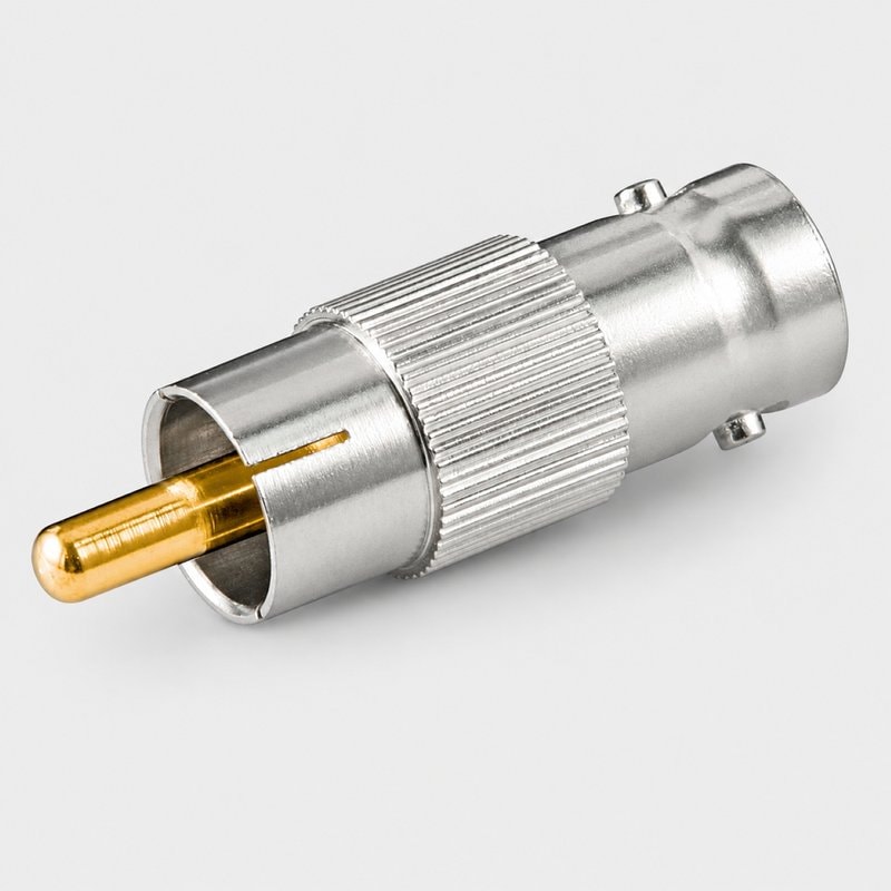 BNC Female to RCA Male Adapter CCTV Coaxial Video Connector - Image 1