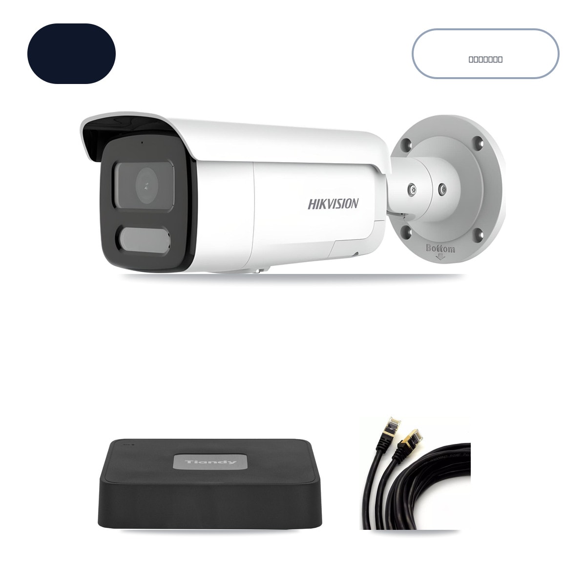 Tiandy TC-R3104-4CH-6MP-POE 4-Channel NVR CCTV Kit — 4× Hikvision DS-2CD2T47G2H-LISU/SL 4MP Cameras + 6TB HDD