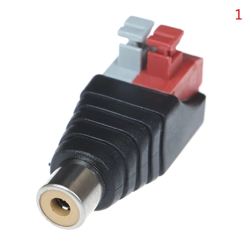 Wire to RCA Female Push Connector Adapter for CCTV Audio Video