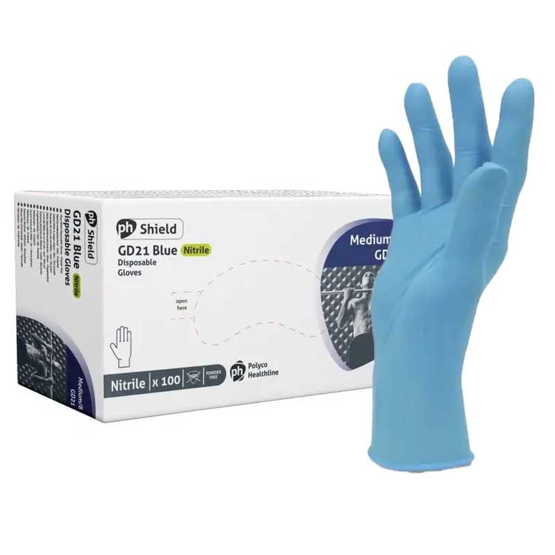 Arco Essentials Blue Powder-Free Nitrile Disposable Gloves
