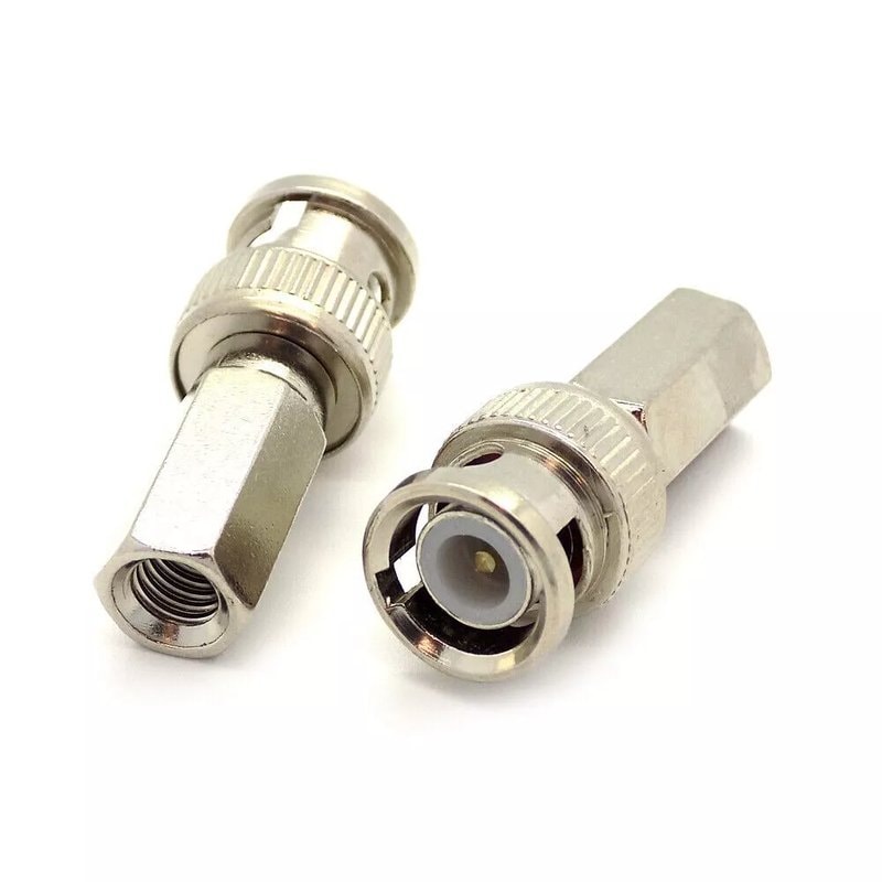 BNC twist-on male connector for RG59 coaxial cable, screw-on termination