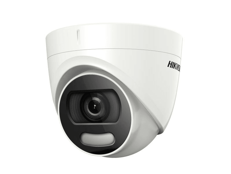 Hikvision DS-2CE72HFT-F 5 MP ColorVu fixed turret camera with 3.6 mm lens, front view