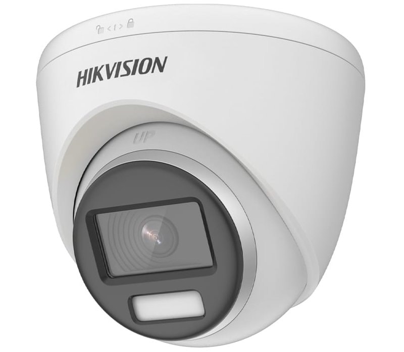 Hikvision DS-2CE72UF3T-E 4K ColorVu turret camera with white light illuminator, 2.8mm fixed lens