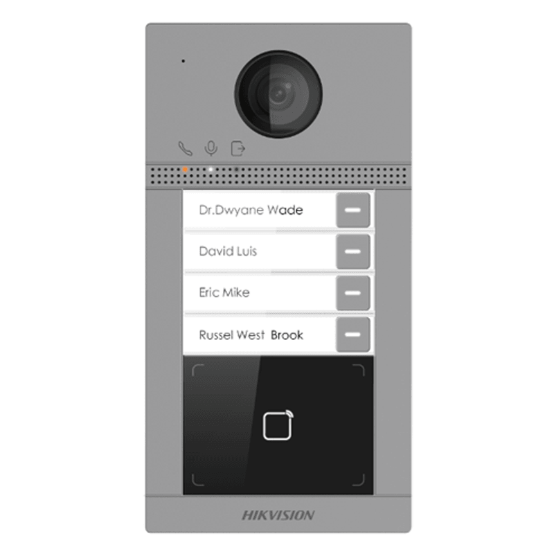 Hikvision DS-KV8413-WME1 4 button IP video intercom door station with aluminium alloy housing