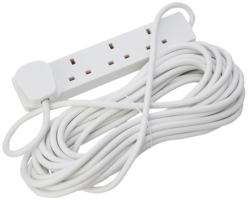 4 Way Power Extension Lead 10m UK Mains Extension Cable - Image 1