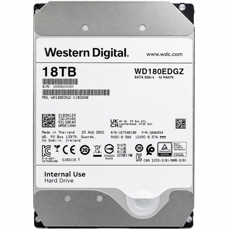 Western Digital WD180EMFZ 18TB 3.5" SATA Internal HDD 5400RPM