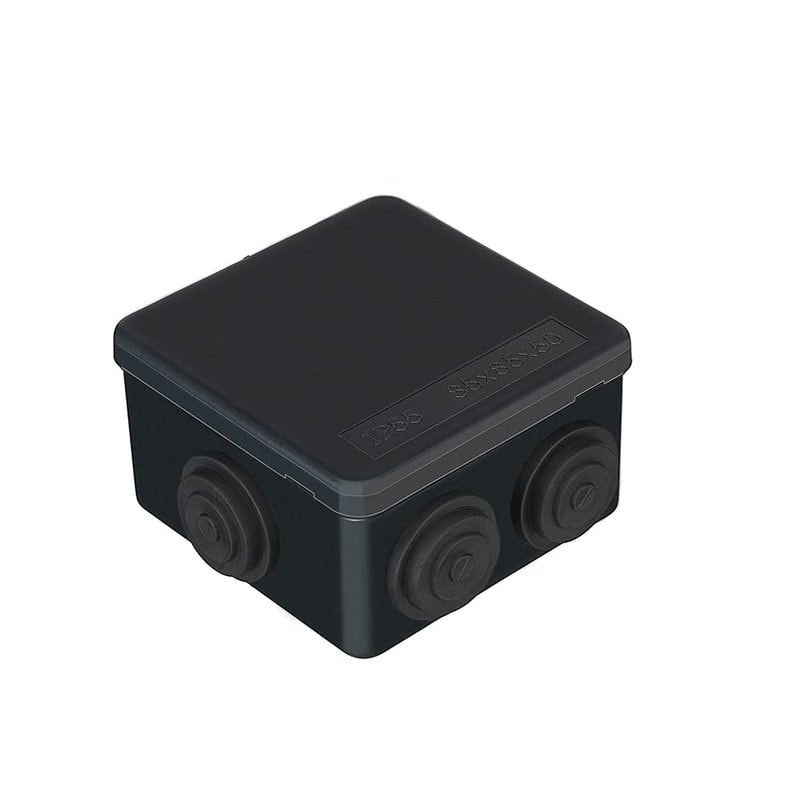 IP55 Waterproof Outdoor Junction Box Case - Black for Electric & CCTV
