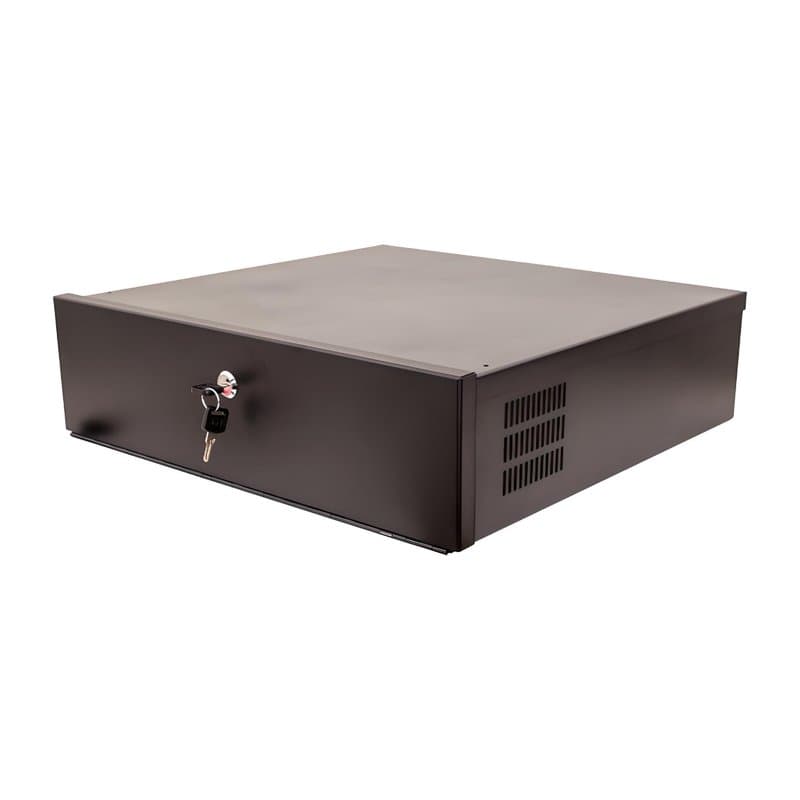 Lockable CCTV DVR Security Lock Box Metal Black 180×180mm