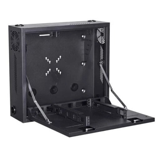CCTV DVR Lock Box Wall Mount Enclosure Black 180×180×50mm - Image 1