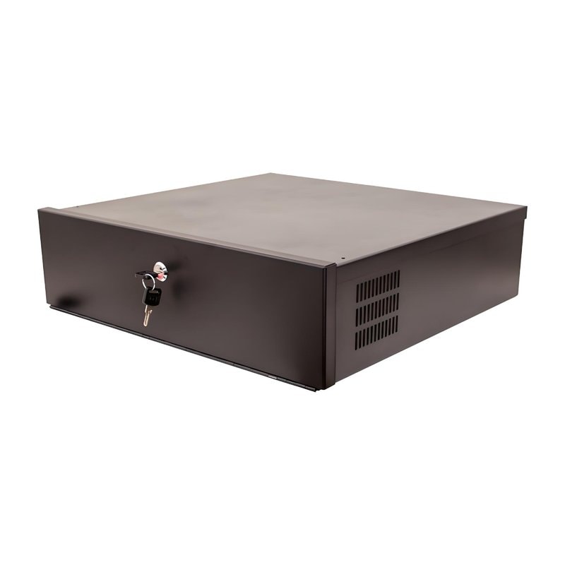 Lockable CCTV DVR Security Lock Box Metal Black 15×15 Inch