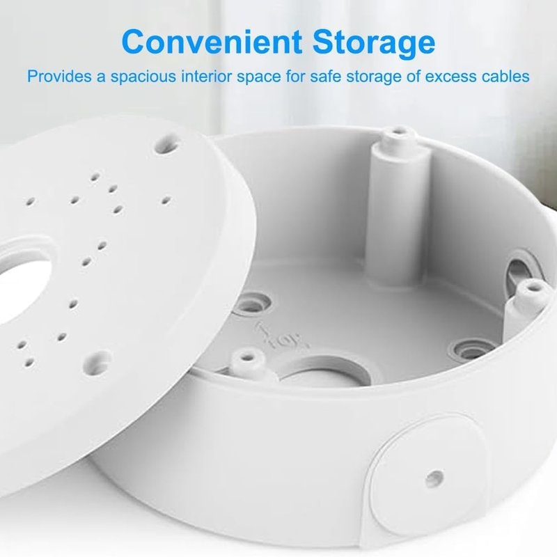 105x50mm Aluminum Alloy CCTV Junction Box White