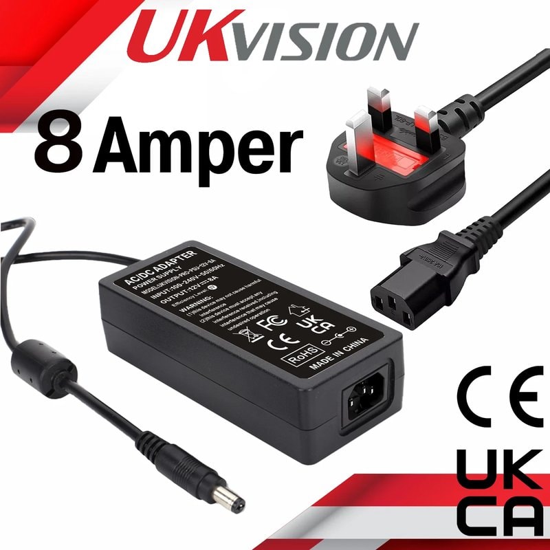 UKVISION PSU-12V-8A Access Control Power Supply Box 12V 8A - Image 1