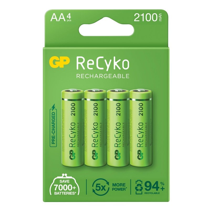 GP Recyko AA Rechargeable Batteries (2100mAh) - Image 1