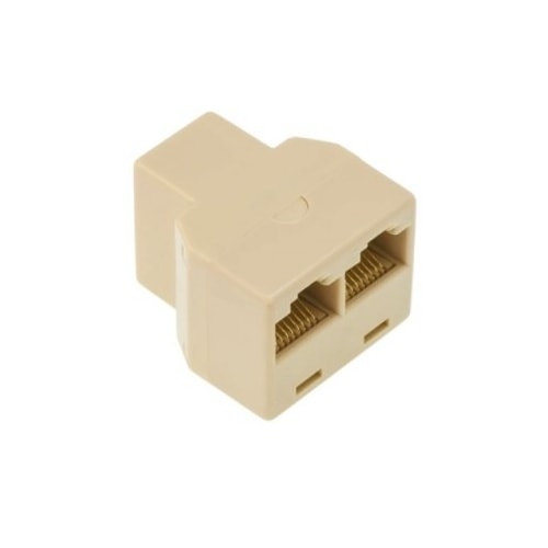 RJ45 Ethernet Y-Splitter Adapter 1 to 2 Port Network Connector