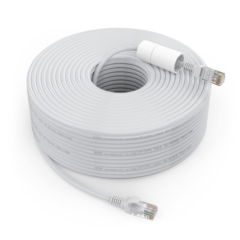 Cat6 Ethernet Network Cable 40m White RJ45 LAN Patch Lead