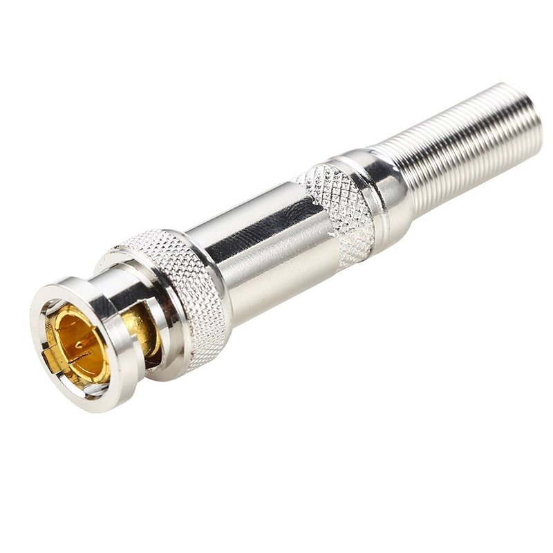 BNC Male Crimp Connector for CCTV Coaxial Cable RG59 RG6