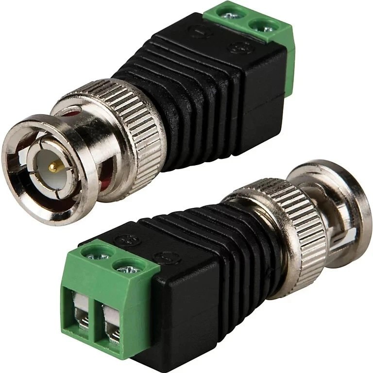 Wire to BNC Male Plug Screw Terminal Connector CCTV Adapter - Image 1