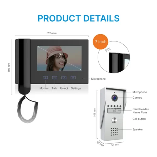 Villa Intercom - 7inch Video Doorphone