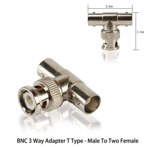 BNC 3 WAY T Type Male To Two Female-001