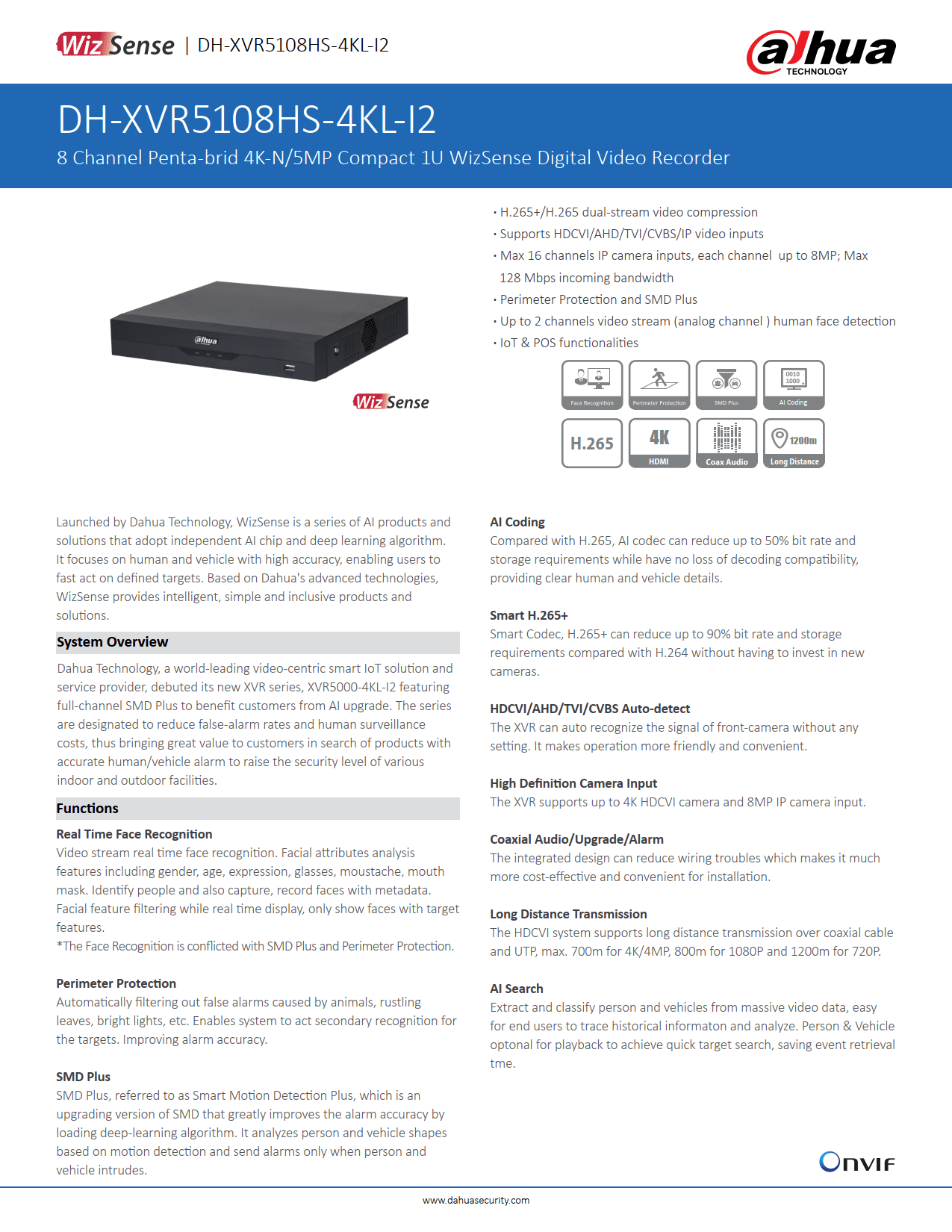 Dahua dvr hot sale 5108