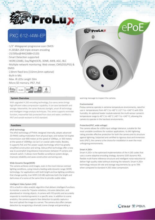 Prolux - HD Turret Camera (4MP)