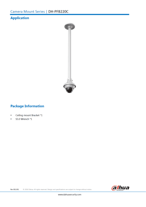 EZ- IP - CCTV Camera Ceiling Mount Bracket