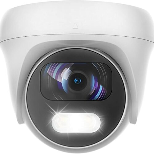 UKVision - 5MP HD ColorVu Warm Light Turret Camera (White)