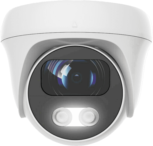 UKVision - 5MP HD ColorVu Warm Light Turret Camera (White)