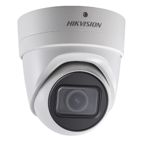 Hikvision - 4K Outdoor WDR Motorized Varifocal Turret Network Camera (White)