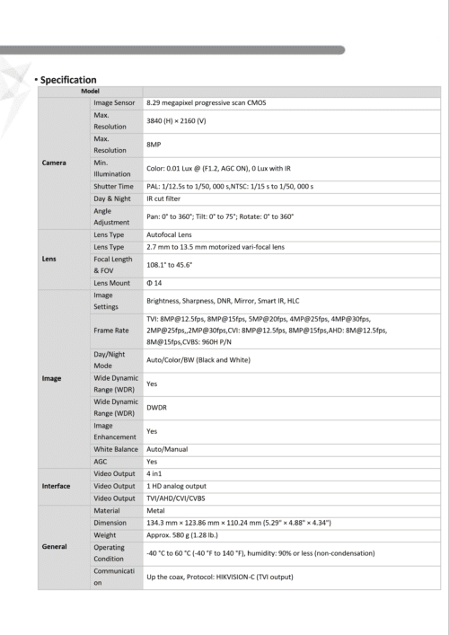 Technical Specification