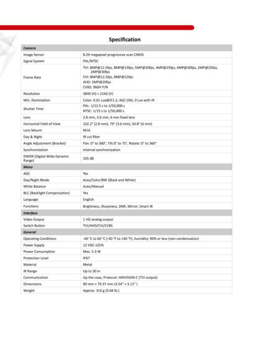 Technical Specifications